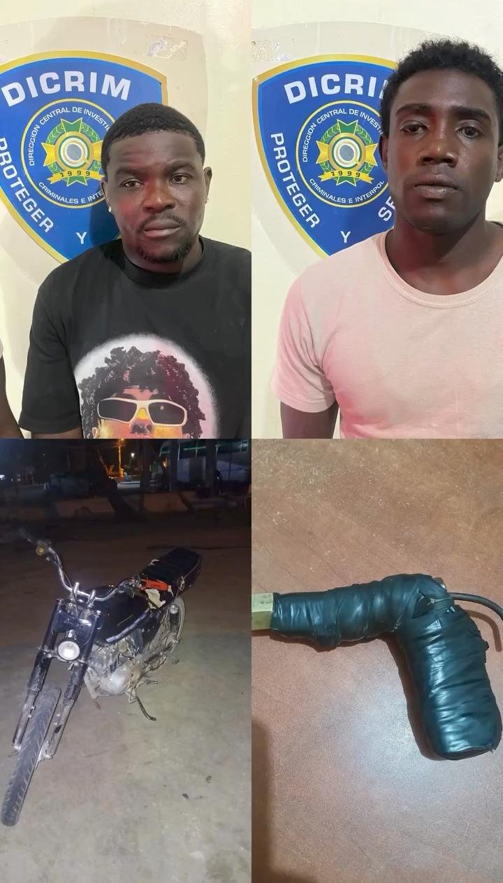 Policía apresa dos presuntos antisociales y ocupa arma tipo chilena en Guaymate.
