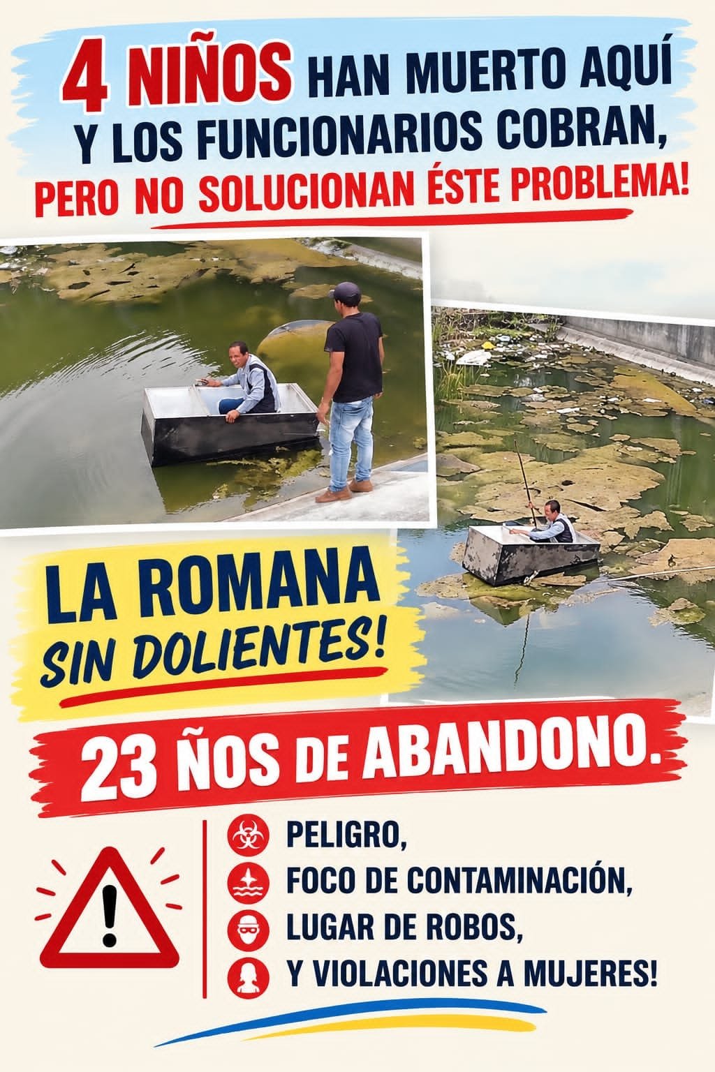 LA ROMANA | DENUNCIAN MÁS DE 20 AÑOS DE ABANDONO DE LA PISCINA OLÍMPICA DEL COMPLEJO DEPORTIVO PEDRO JULIO NOLASCO.