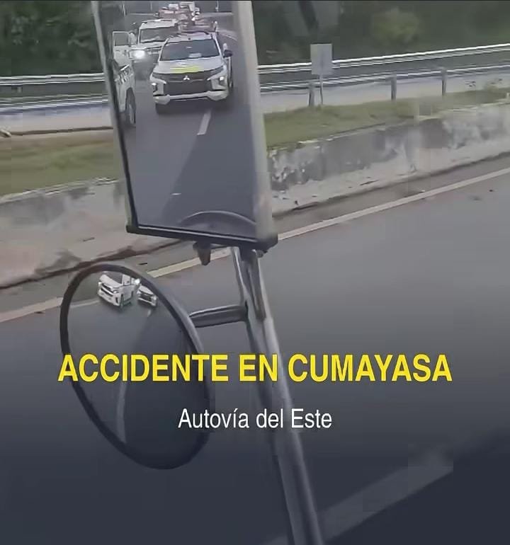 ACCIDENTE EN LA AUTOVÍA DEL ESTE | VEHÍCULO TERMINA VOLCADO EN CUMAYASA.